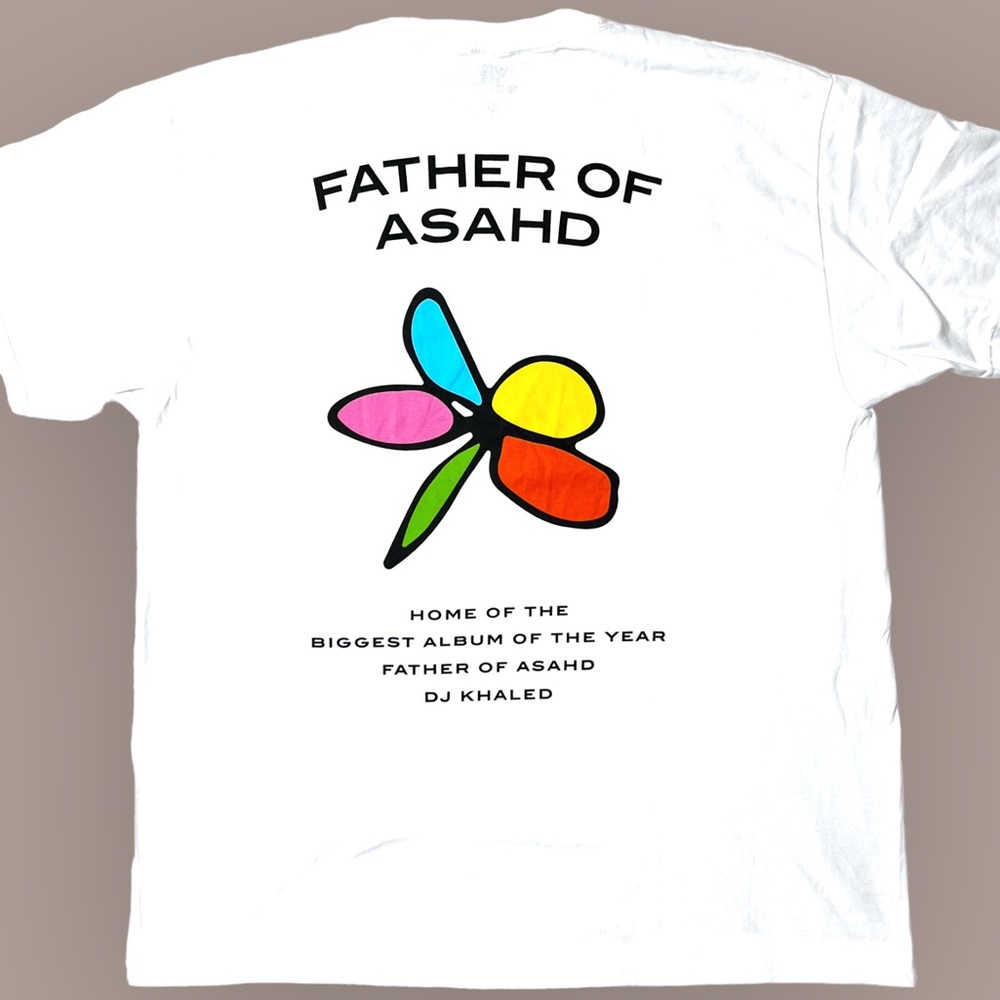 NWOT Greetings From DJ Khaled Father of Asahd Graphic T-Shirt White Unisex XL